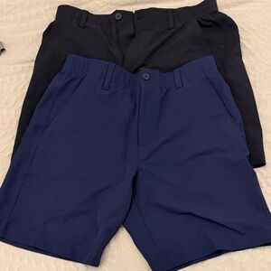 Under Armour Men's Black and Navy Flat Front Shorts
